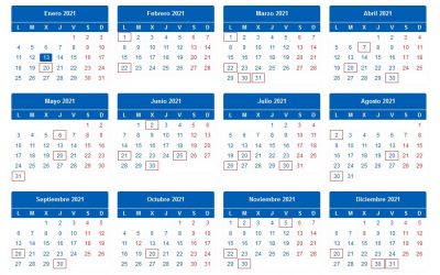 Calendario del contribuyente 2021